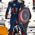 Captain America on Cleveland Set with Skrull