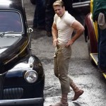 Chris Evans on set in Manchester pictures