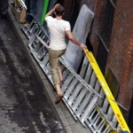 Chris Evans on set in Manchester pictures