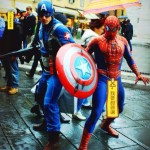 captain america and spiderman occupy hong kong