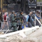 suicide squad on set team photo