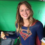 Melissa Benoist Super Girl on set