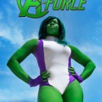 A-Force cosplay cover Jay Justice as She-Hulk
