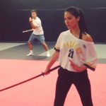 Olivia Munn x-men sword work