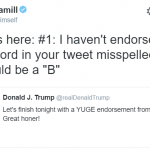 Mark Hamil responds to Donald Trump tweet