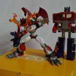 Magma Dragoon and Optimus Prime