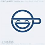 Early laughing man logo